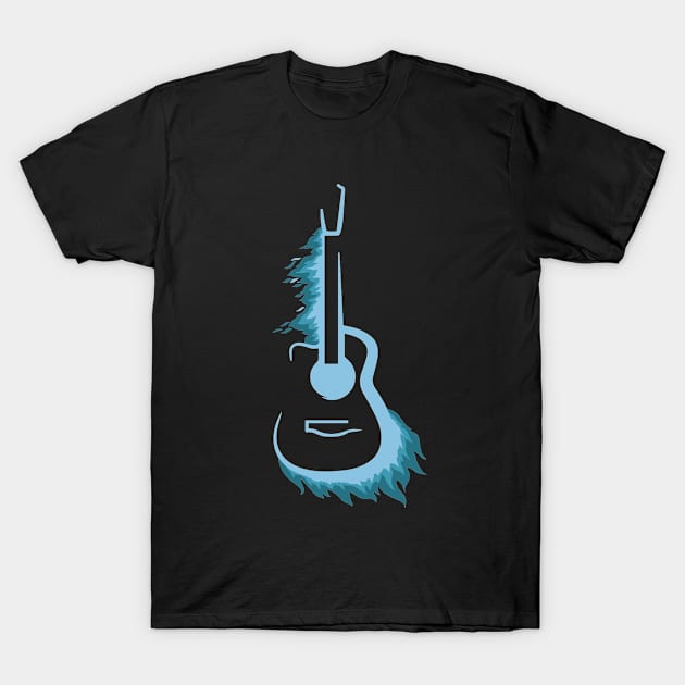 Music Note Flames - Guitar T-Shirt by EleganceSpace